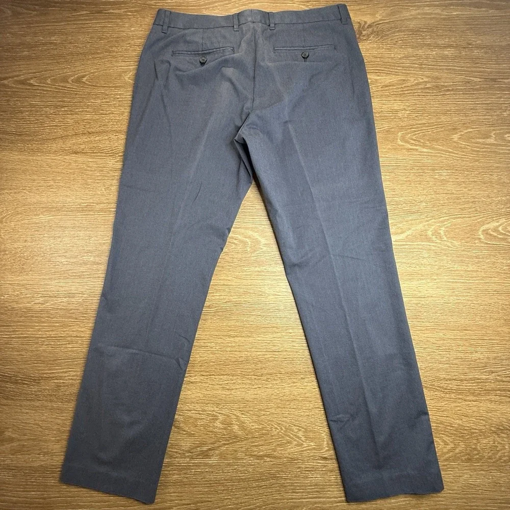 Bonobos Monday Dress Pants Mens 33x30 Slim Fit Blue Flat Front Stretch Chinos